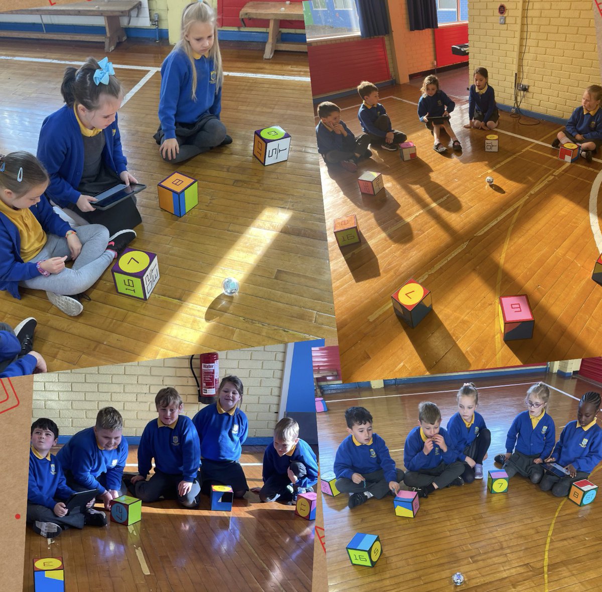 We used our IZAK9 cubes in a different way today. We drove our Sphero Bolts to find the correct answers to Mrs Toner’s questions. We asked each other questions too! The trickier the better! 😃 <a href="/Sphero/">Sphero</a> <a href="/AbacusandHelix/">IZAK9</a> <a href="/mathsweek/">Maths Week Ireland</a> <a href="/ChristtheKingPS/">Christ The King PS</a>