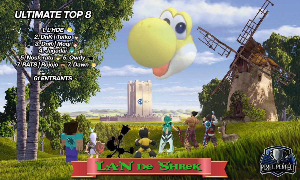 Voilà le graph du top 8 de LAN de Shrek !
Félicitations à <a href="/L_HDE_officiel/">L'HDE</a> pour sa première place et au reste du top 8 :
2e <a href="/loateiko/">Teïko</a> 
3e <a href="/EmpressMoqi/">Moqi</a> 
4e <a href="/Jagadai_/">Jagadai</a> 
5e <a href="/ItzOwdy/">Owdy</a> / Nosferatu
7e <a href="/Roj0jo/">Rojojo</a> / <a href="/Dawn_YL/">ARC | Dawn</a> 

Restez à l'affût pour la prochaine LAN qui arrive bientôt 👀 !