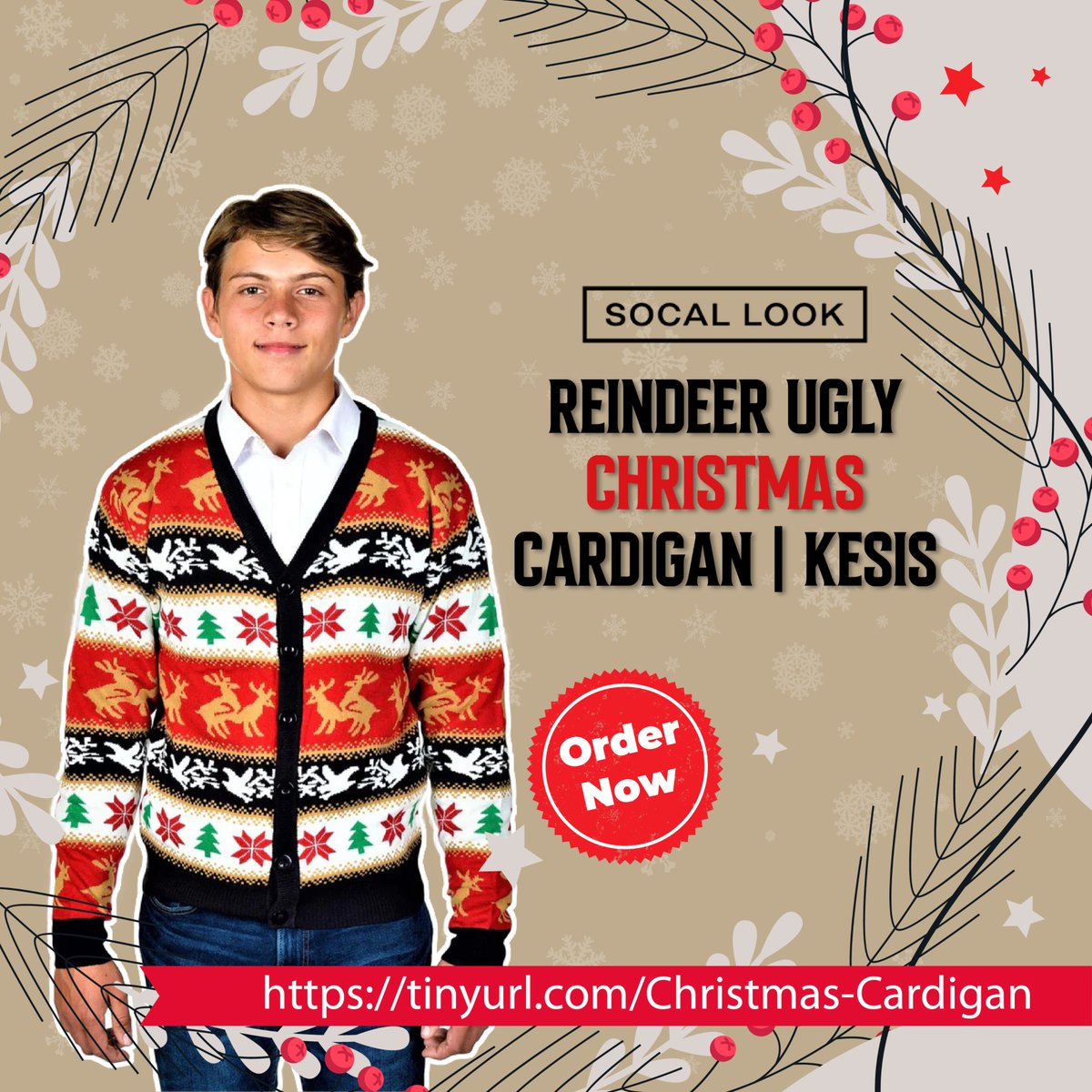 🎄 Get ready for a festive fashion takeover! 🦌 Introducing our 'Reindeer Ugly Christmas Cardigan.' 🎅 Embrace the holiday spirit in style with this quirky, cozy. tinyurl.com/Christmas-Card… #UglyChristmasSweater #ReindeerCardigan #FestiveStyle #ReindeerCardigans #kesis