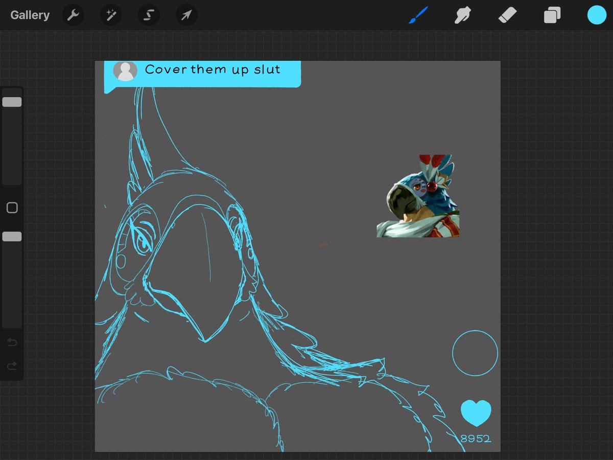 Nerdy_Toast_'s tweet image. WIP
How ethical would it be to motorboat a bird? 
#Kass #BOTW