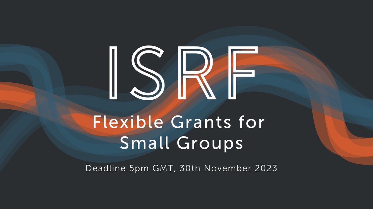 📢Our Flexible Grants for Small Groups - offering up to €8,100/£7,000 for small groups of scholars working across the #socialsciences &amp; #humanities- is now open for applicants. Share widely! Deadline 5pm BST, 30th November 2023.   
More Information here👇
isrf.org/funding-opport…