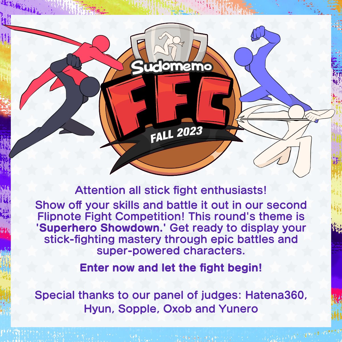 Sudomemo: Share Flipnotes on 3DS & DSi on X: Ready for round two?  Sudomemo's Flipnote Fight Competition, in association with @hyunsdojo, is  back with a 'Superhero Showdown' theme! Show off your epic