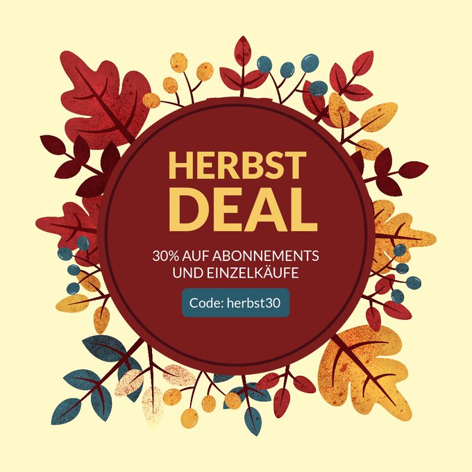 Checkt meinen hei&szlig;en Herbst-Deal auf 4based: Sichert euch 30% auf Abos &amp; Einzelverk&auml;ufe! 😎 Nutzt den<a href="/tag/rabatt"class="tags"><span>#rabatt</span></a><a href="/tag/angebot"class="tags"><span>#angebot</span></a>