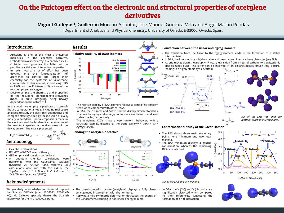 M.Gallegos (@mggalleg0s) on Twitter photo Hi <a href="/LatinXChem/">LatinXChem</a>, this is my work “On the Pnictogen effect on the electronic and structural properties of acetylene derivatives” #LatinXChem23 #LXChemComp #Comp016 #QuantumChemistry #Alkynes #QCT #Pnictogens. <a href="/digital_rsc/">Digital Discovery</a> <a href="/PCCP/">PCCP</a> <a href="/ChemRxiv/">ChemRxiv</a> Hi <a href="/LatinXChem/">LatinXChem</a>, this is my work “On the Pnictogen effect on the electronic and structural properties of acetylene derivatives” #LatinXChem23 #LXChemComp #Comp016 #QuantumChemistry #Alkynes #QCT #Pnictogens. <a href="/digital_rsc/">Digital Discovery</a> <a href="/PCCP/">PCCP</a> <a href="/ChemRxiv/">ChemRxiv</a>