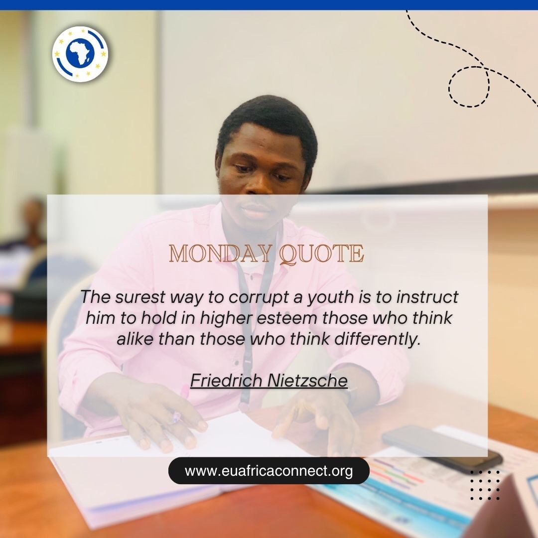 EUAfricaConnect's tweet photo. Diversity is a Constant. 

📌Youths must learn how to cooperate and see eye to eye with people of differing opinions. 
This will foster the relationship not only between people but also continents!

#euafricaconnect 
#unilagnigeria
#jeanmonnet 
#jeanmonnetmodule https://t.co/WtlZsdIVsn