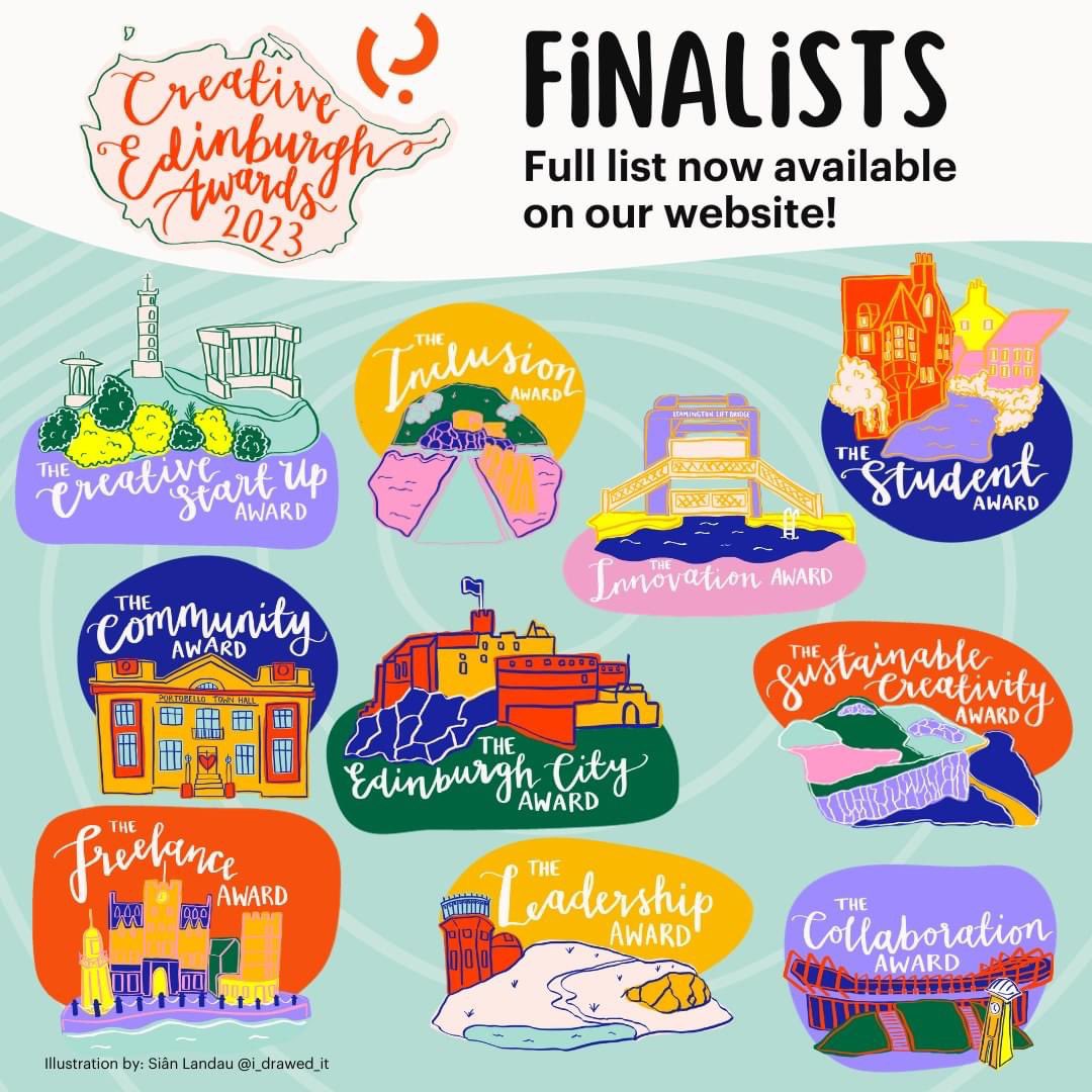 We're so excited to share the list of finalists for this year's Creative Edinburgh Awards! Head to our website to see the full list, and watch out for more introductions on our social channels over the next couple of weeks: creative-edinburgh.com/articles/final…