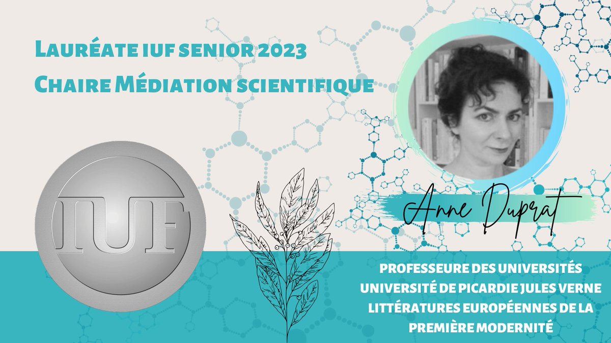 #LauréatsIUF2023 🏅 || Le projet d'Anne Duprat vise à analyser la discordance qui marque notre rapport à la temporalité sous trois de ses aspects principaux : temps personnel, temps collectif et temps global.

➡️ iufrance.fr/les-membres-de…