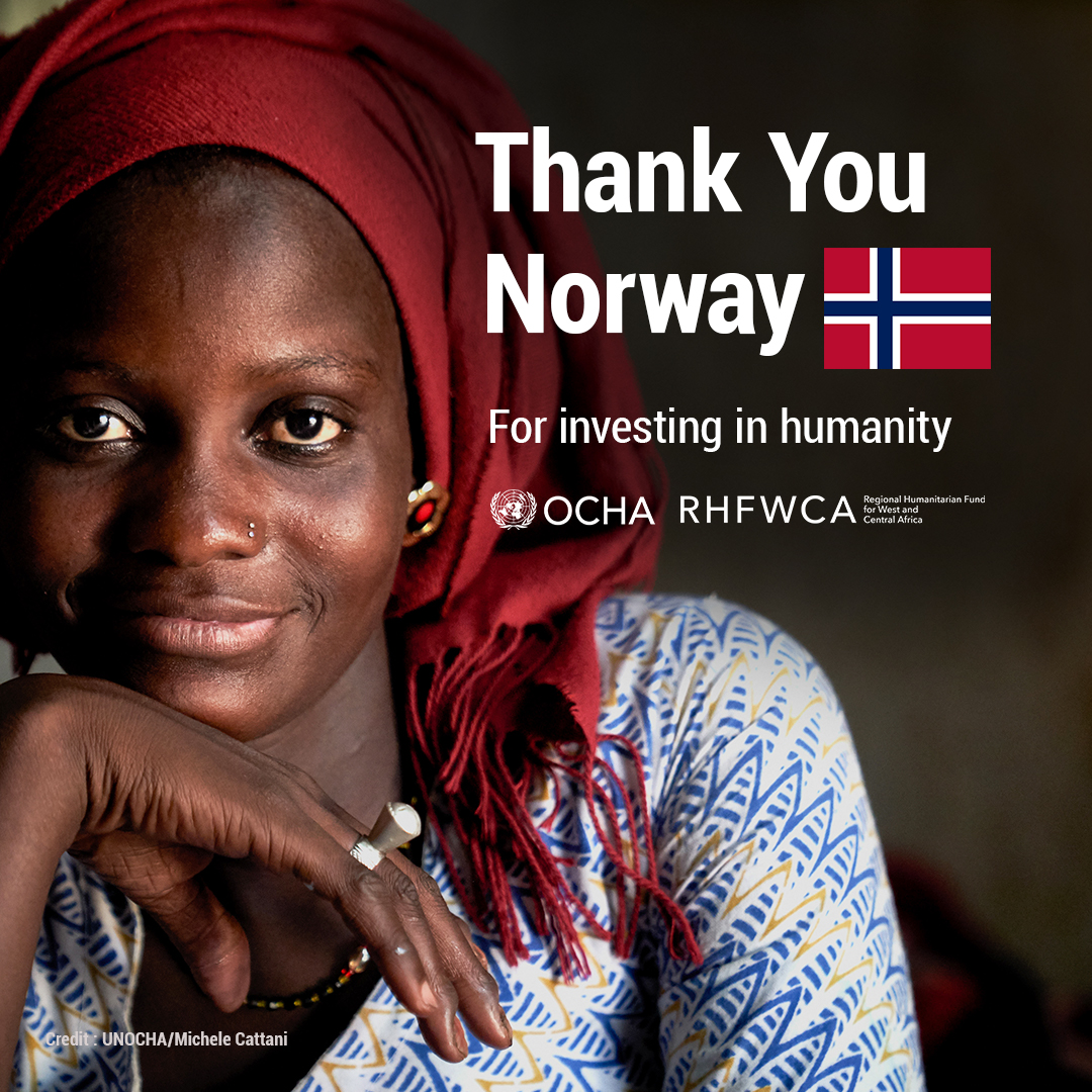 #OCHAthanks Norway 🇳🇴for your generous contribution to the Regional Humanitarian Fund for West and Central Africa, helping us support the most vulnerable in hard-to-reach and underserved areas of #Mali. Together, we #InvestInHumanity
@AlainNoudehou