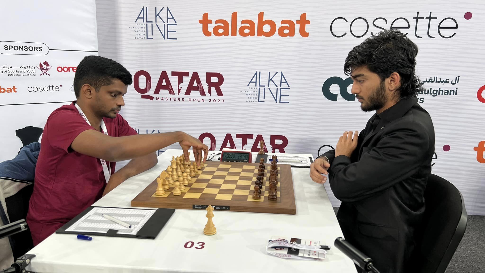 2700chess on X: 🇮🇳 25 y/o Narayanan (2666.1) beats Gukesh and takes the  sole lead at #QatarMasters2023 with 4.5/5 and a current TPR of 2939. All  that helps Anand to again become