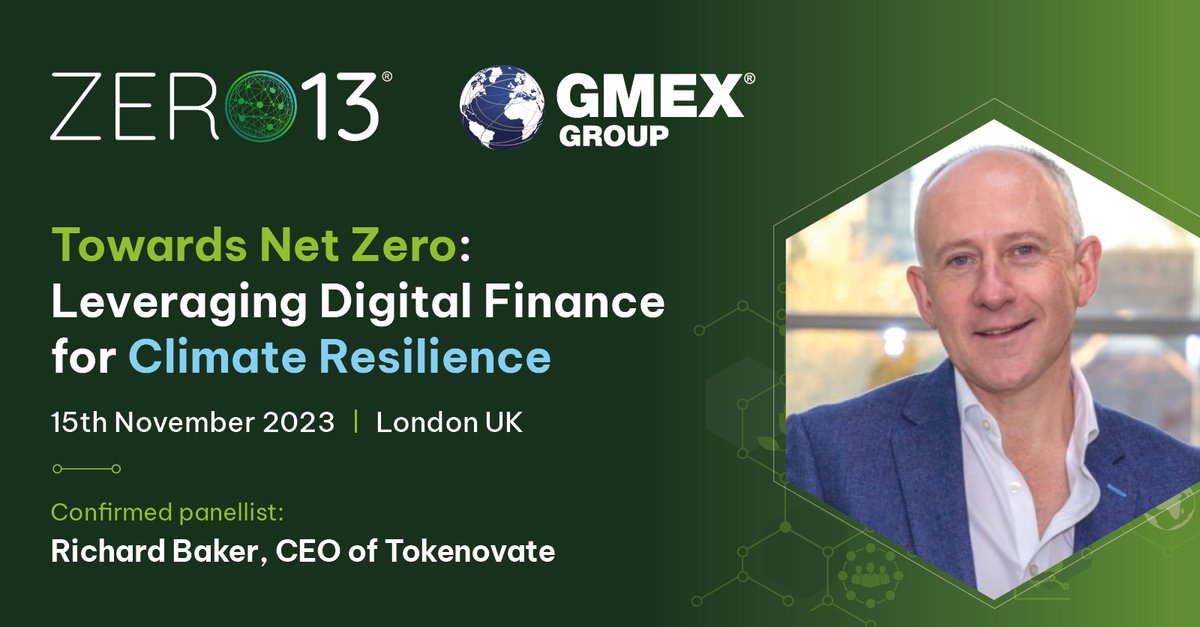 We are hosting #ClimateFintech Question Time with a panel discussion led by our CEO @HIRANDER_MISRA, followed by networking with canapés & drinks. We are delighted to announce our first panellist: Richard Baker, CEO of @WeAreTokenovate.
👉🏼 Register here: 139540021.hs-sites-eu1.com/climate-fintec…