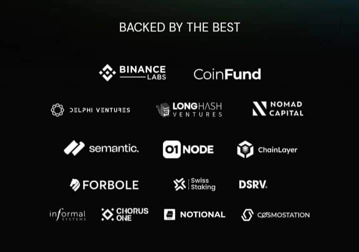 Dàn Backers ổn, không cần đánh giá nhiều, tuy nhiên:
- Raised: $10M : Binance Labs (lead), CoinFund (lead), Delphi, LongHash, Semantic, Nomad. => chỉ có 5/15 backers là đổ tiền vào. Ace tham khảo ạ🥰🥰🥰🥰