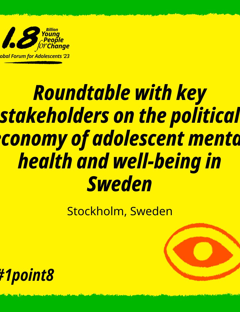 We held a roundtable discussion @karolinskainst on the political economy of adolescent mental health & wellbeing 🇸🇪. Around 30 key stakeholders contributed to the discussions and built bridges for collaboration. #1point8 news.ki.se/insightful-rou… @MariamClaeson @stefanswartpet