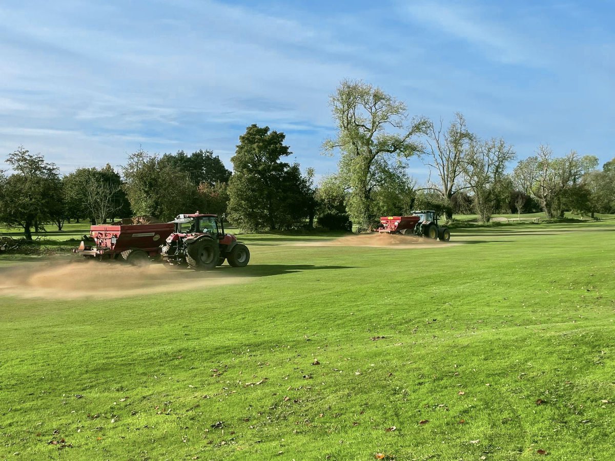 🏌️‍♂️ Today our fairways sanding program is taking place! Keeping our fairways in top shape is crucial for a great golfing experience. Sanding helps improve drainage, turf health, and overall playability.⛳ 
#GolfMaintenance 
#FairwaySanding