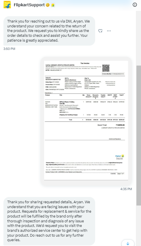 aryan170720's tweet photo. Please @flipkartsupport @Flipkart reply me in this thread publicly, not private so that everyone can see your customer satisfaction and your beheaviour. https://t.co/ziTRV3CiCM