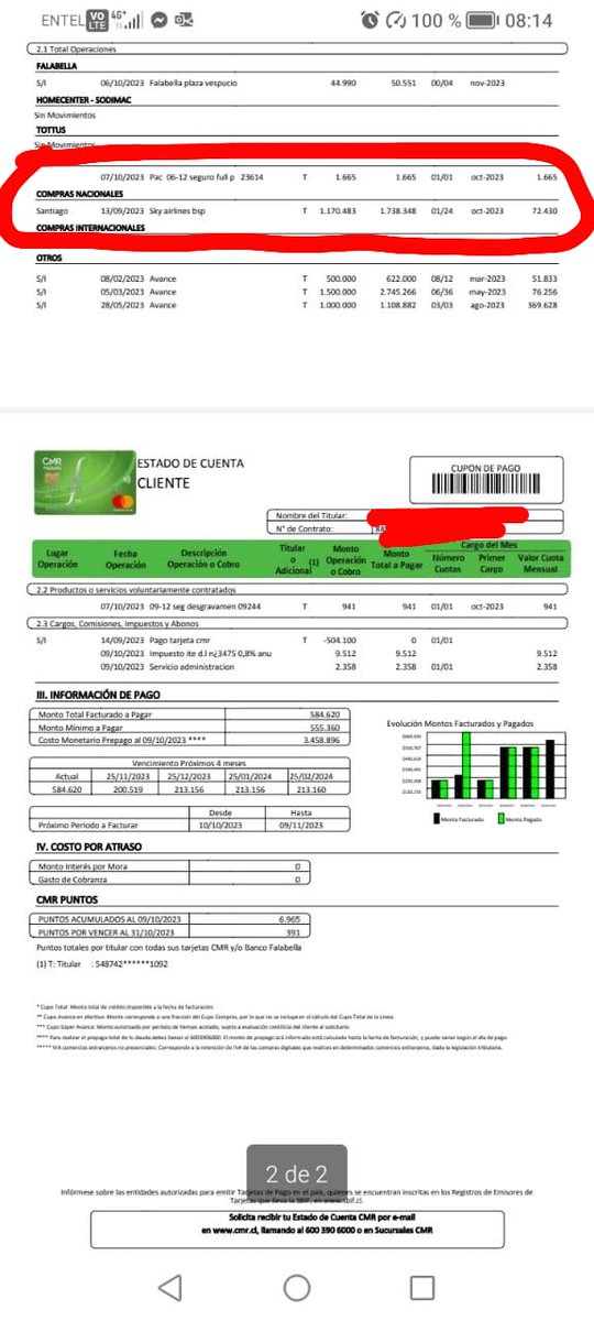 LuisJimenez_V's tweet photo. @FalabellaAyuda @Falabella_Chile  la volvieron a hacer, ahora fue @viajesfalabella , nos cobran un viaje que nunca se realizó porque ellos mismos lo cancelaron y tienen la desfachatez de cobrarlo sinvergüenzas, se justifican diciendo que es una Empresa Externa @SERNAC @TVN @Mega https://t.co/tEuABUWuSb