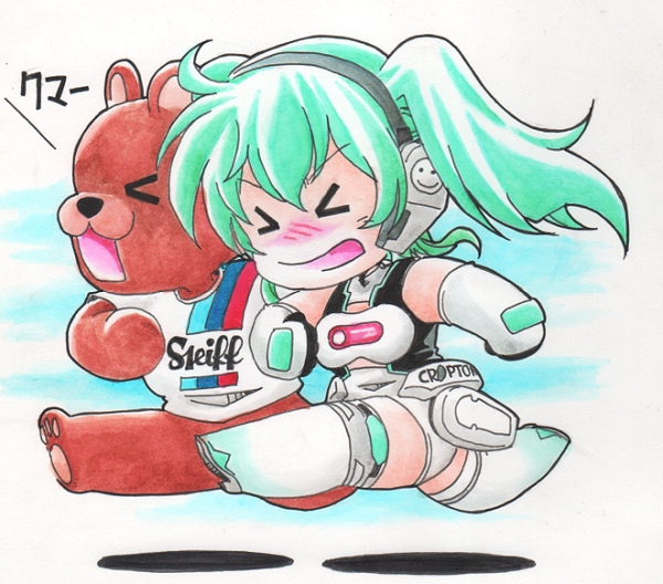 初音ミク ,レーシングミク 「#このタグを見た人は黙って熊をはる 」|Norioのイラスト