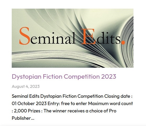 SeminalEdits's tweet image. The results of the dystopian fiction comp will be announced this Saturday. We have some great stories for you... Watch this space!
#WritingCommunity #reading #AuthorsOfTwitter 
#selfpublishing