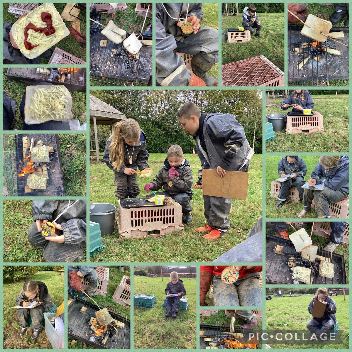 Dosbarth Rhuddgoch enjoyed a morning of celebrating ‘Shwmae Day’ 🏴󠁧󠁢󠁷󠁬󠁳󠁿☺️by making ‘Welsh Rarebit’ on the campfire, making necklaces and evaluating our food we tasted 🔥🪵🌳. It’s certainly kept as busy as the weather is getting colder 🥶 <a href="/Cyfleon/">Darren Lewis</a> <a href="/_OLW_/">DysguAwyrAgoredCymru/OutdoorLearningWales</a>