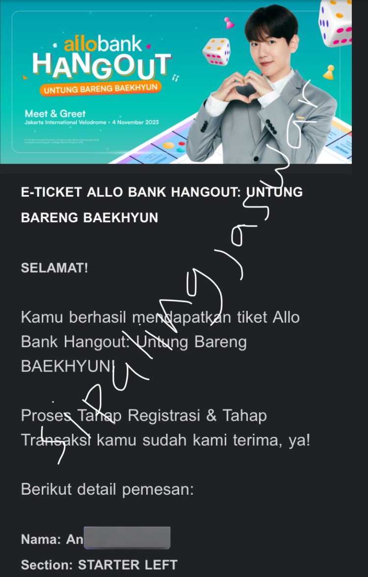 sipalingjaswar's tweet photo. WTS Allo bank Hangout meet &amp; greet baekhyun

Jakarta International Velodrome 4 November 2023

•Section Starter

langsung dm aja
wts wtb https://t.co/Ziufdk0JSV