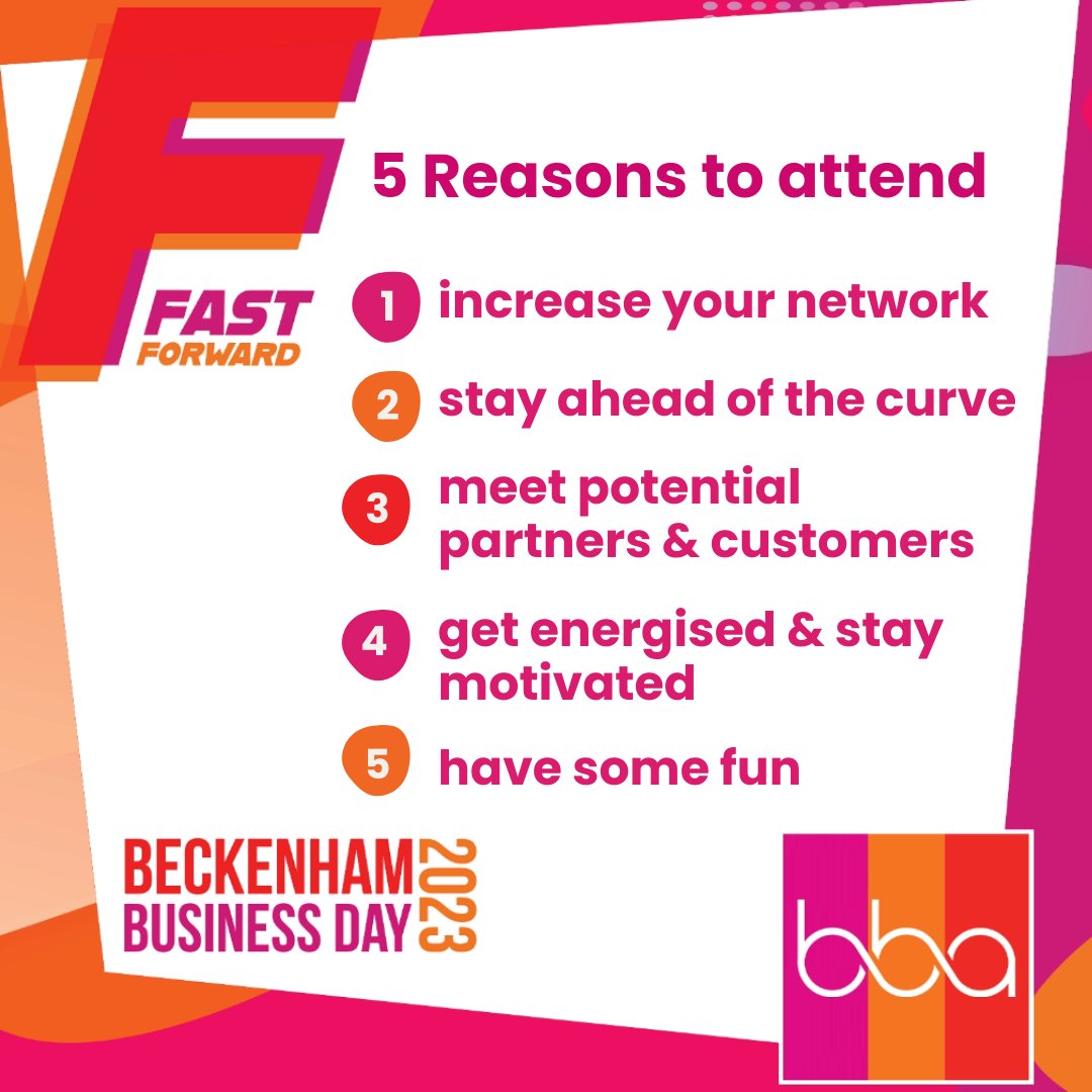 The countdown has started!

#beckenhambizday2023

Register today ... 👇👇
…am-business-day-2023.eventbrite.co.uk