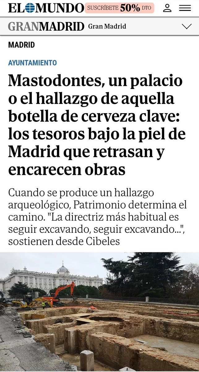ArqueoPEPA's tweet photo. Un arquitecto de @MADRID hace bien su trabajo, consulta las afecciones arqueológicas al proyecto que está redactando 1 año antes, se cumplen plazos y presupuestos. Subtítulo: el político de turno no ha tenido que llamar a su amigo periodista para limpiar el asunto
#arqueología https://t.co/vvmltW54ah
