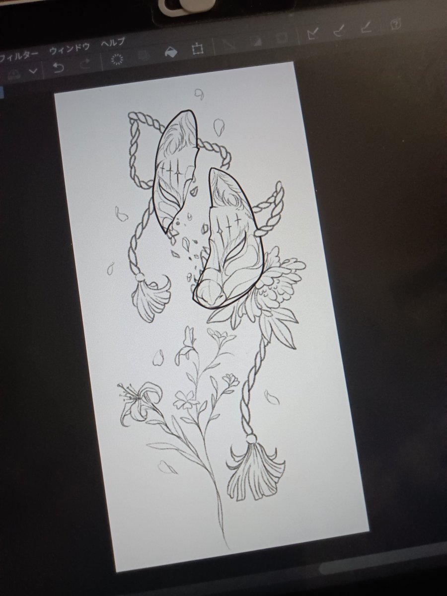 不思議な世界へ_φ(・ω・｀) #タトゥーデザイン #刺青下絵 #tattoo