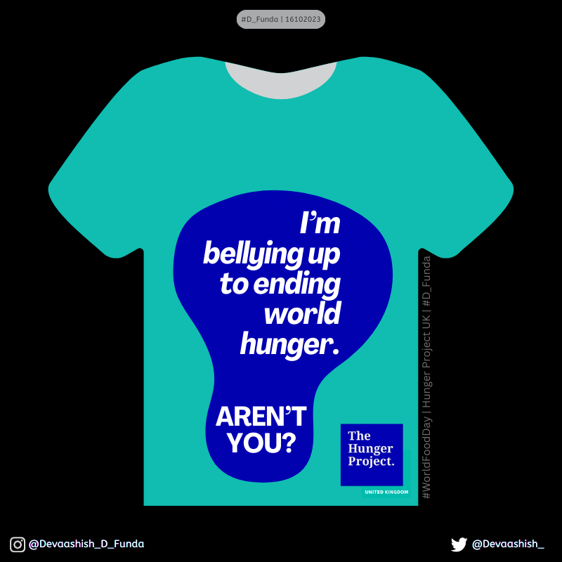 Devaashish_'s tweet photo. 🧵7
v1 & v2
#D_Funda
_
Being kind adds to your swag!
So, belly up & support the @HungerProjectUK.
Learn how, here:
https://t.co/MNLQBXKkZ9
_
#punD #adsD #worDplay #designD #belly #bellyup #hungerindex #donate #donations #SustainableFuture #WFD2023 #WorldFoodDay @OneMinuteBriefs https://t.co/rM1Fus6QlM