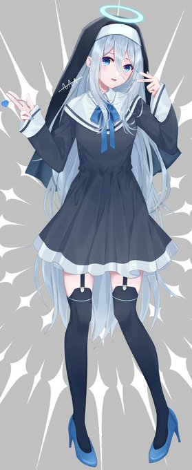 「garter straps very long hair」 illustration images(Latest)｜3pages
