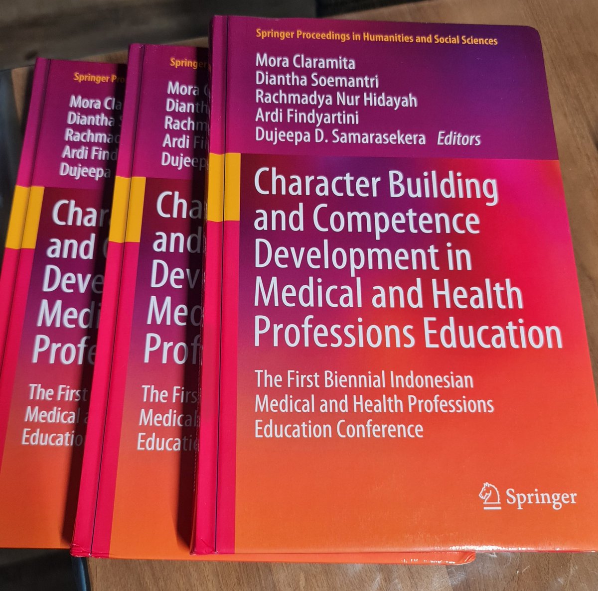 dujeepa's tweet photo. Just received the latest book we edited from @Springer. It was the perfect birthday present! The most valuable aspect was the opportunity to learn from other authors and to collaborate with fellow colleagues from Asia.  #healthprofessions #collegialcollaboration https://t.co/9yM02Ogllr