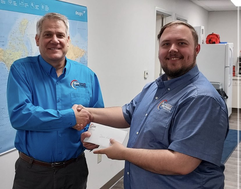 AjaxCECOEPS's tweet image. Congratulations to Denis for his five year service anniversary! #AjaxErie #ACEEngineering #KeepForgingAmerica