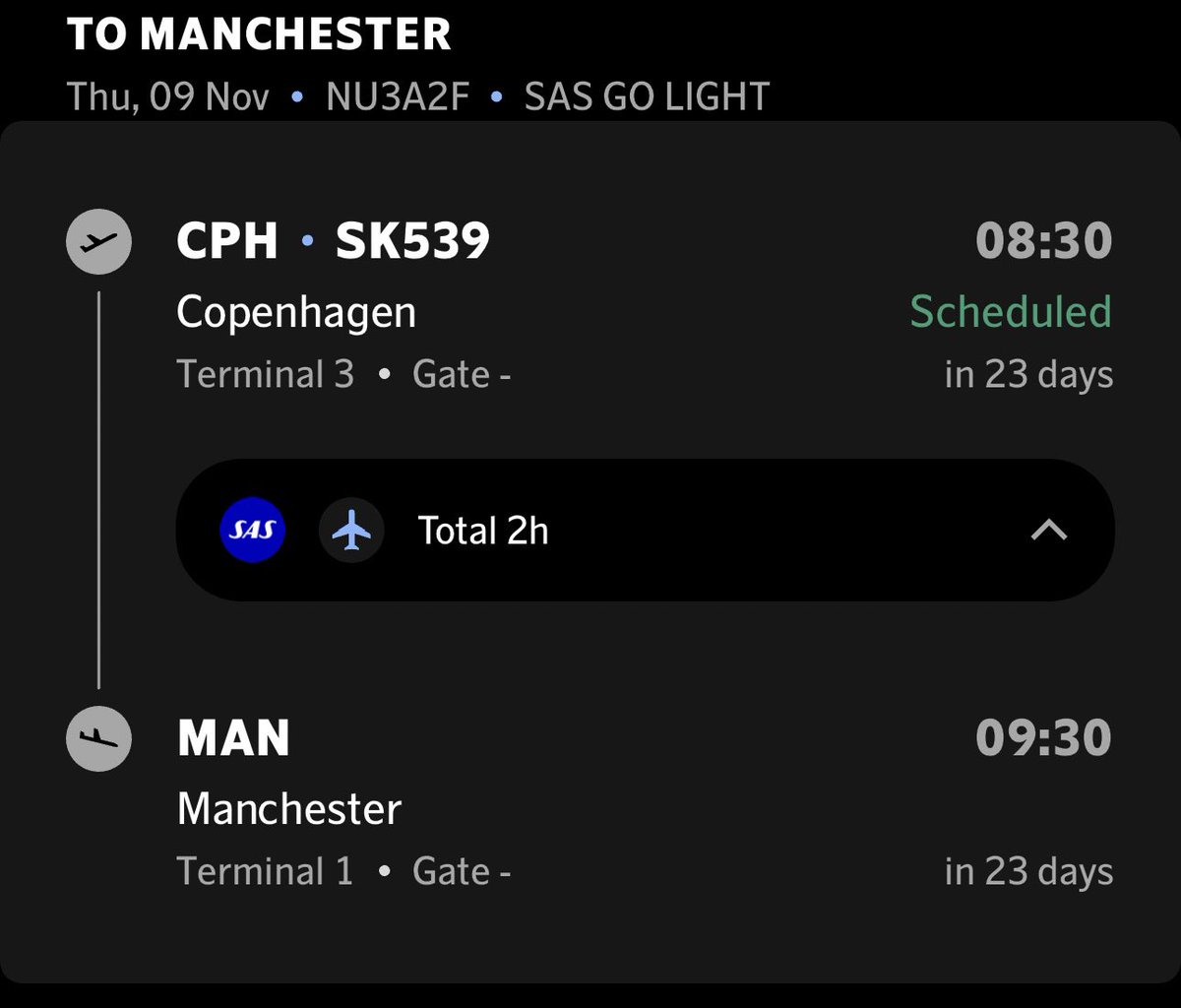 Copenhagen (a) Flights for Sale :
Direct Return from Manchester
can sort name change
DM if interested 🤝