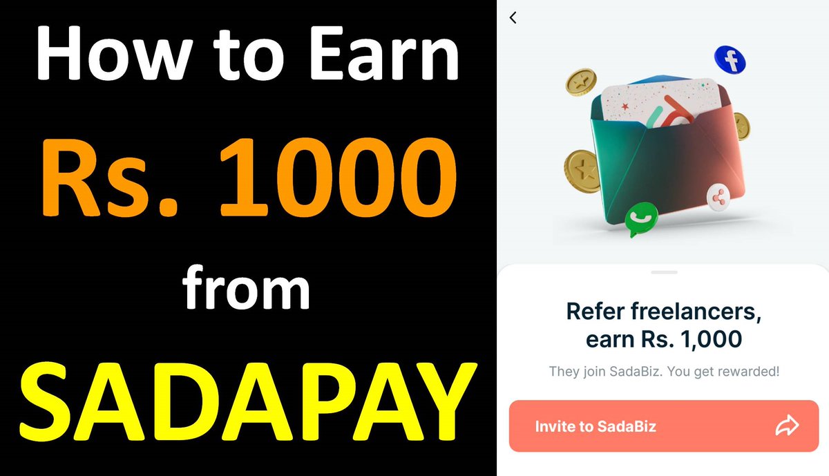 UmerFaheemMBA's tweet photo. How to Earn Money from #SadaPay? How Pakistani Freelancers can Earn Rs. 1000 from #SadaBiz?

Video Link: https://t.co/HTpOYGv3Pb https://t.co/BaAwrEWWtZ