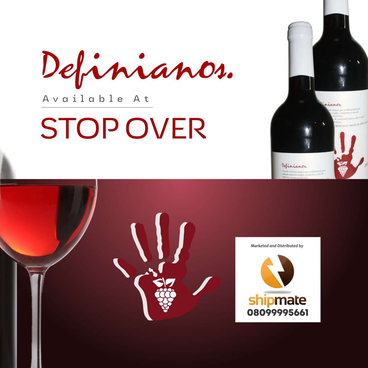 ShipmateNigeria's tweet photo. Discover the exquisite taste of Definianos Red Wine, now available at @Stopoverfct1 in #Abuja. Elevate your wine experience with the finest flavors. π·β¨ #Definianos #StopOver #WineLovers #AbujaWine #WineInAbuja https://t.co/vCicwCqBh0