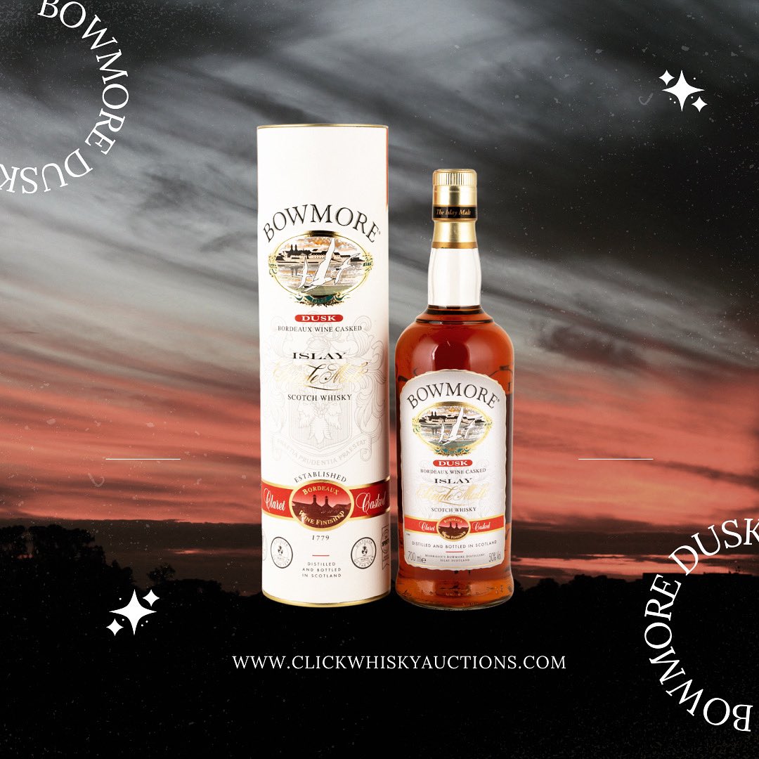 Gorgeous bottle of Bowmore Dusk on our LIVE auction this month clickwhiskyauctions.com register to bid #clickwhiskyauctions #clickwhisky #bowmore #whisky #whiskyauction #whiskylovers #whiskycollectors