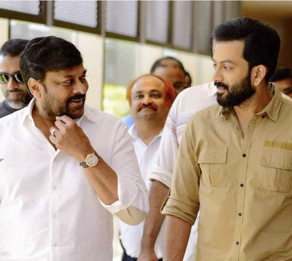 Happy Birthday to one of the most finest actors in India today from Mwgastar Chiru fans. Waiting to see your future endeavours and especially JanaGanaMana2🔥🔥 #MegastarChiranjeevi #PrithvirajSukumaran #HappyBirthdayPrithvirajSukumaran