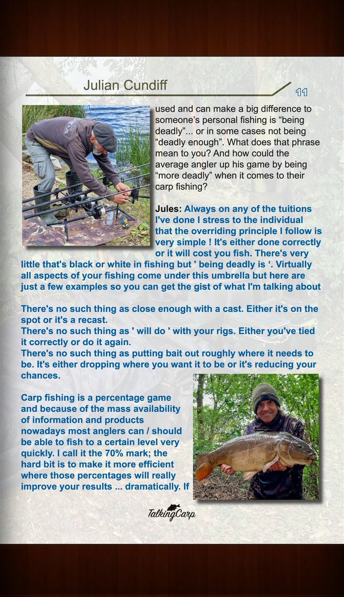 Julian Cundiff (@juliancundiff) on Twitter photo Out now the brand new digital issue of Talking Carp absolutely free to download now. This month I'm looking at not cutting corners, the need to do your preparation in advance and how being deadly pays dividends for you ๐.
talkingcarp.co.uk
<a href="/NashTackleUK/">NashTackleUK</a>
<a href="/brian_dixon189/">Brian Dixon</a> Out now the brand new digital issue of Talking Carp absolutely free to download now. This month I'm looking at not cutting corners, the need to do your preparation in advance and how being deadly pays dividends for you ๐.
talkingcarp.co.uk
<a href="/NashTackleUK/">NashTackleUK</a>
<a href="/brian_dixon189/">Brian Dixon</a>