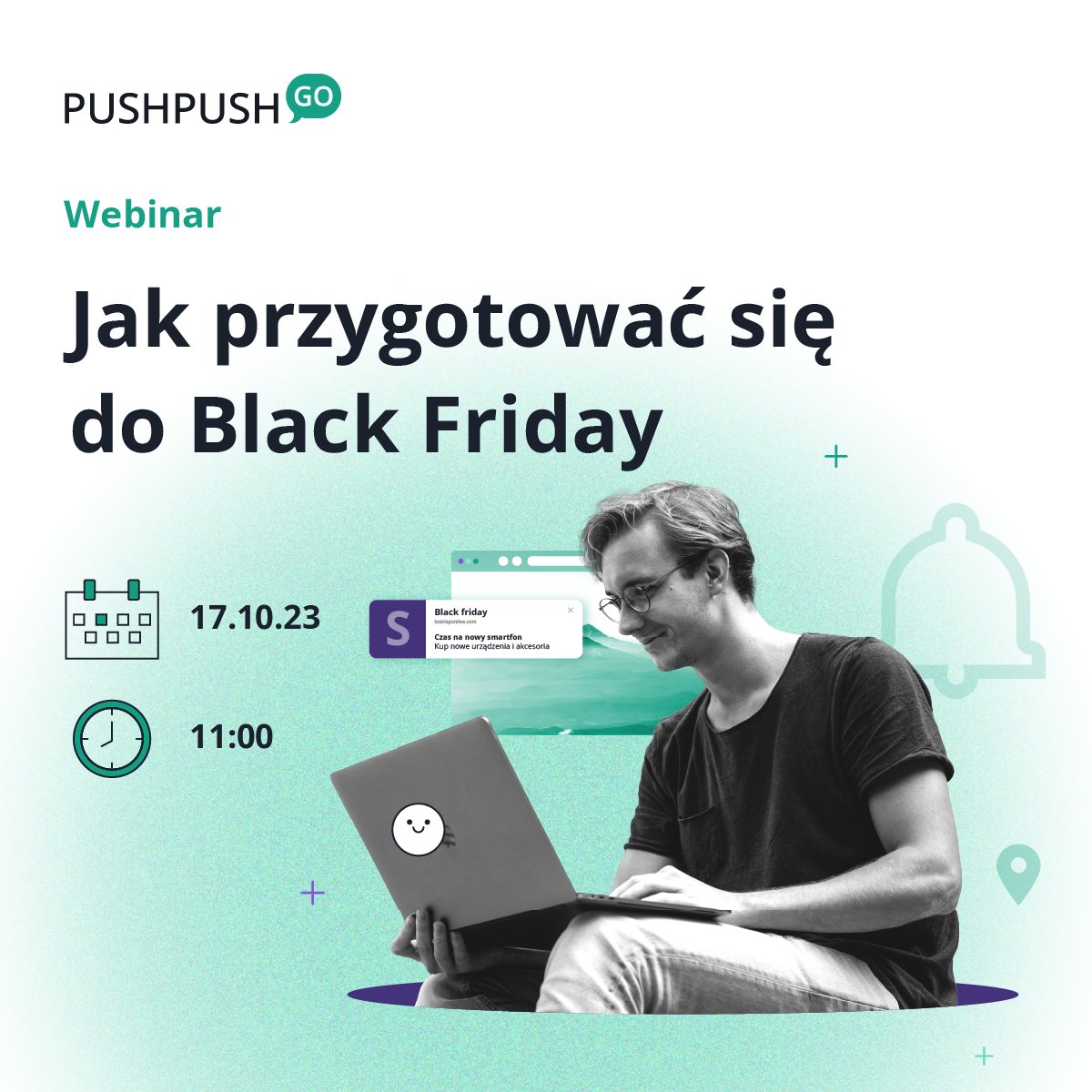 Gotowi na Black Friday? Dołączcie do nas jutro na webinarze, gdzie podzielimy się najlepszymi strategiami komunikacji push w tym gorącym okresie. 💪🚀

✅Zapisz się: app.livestorm.co/vercom-sa/jak-…

#blackfriday #powiadomieniawebpush #notyfikacjemobilepush #webinar