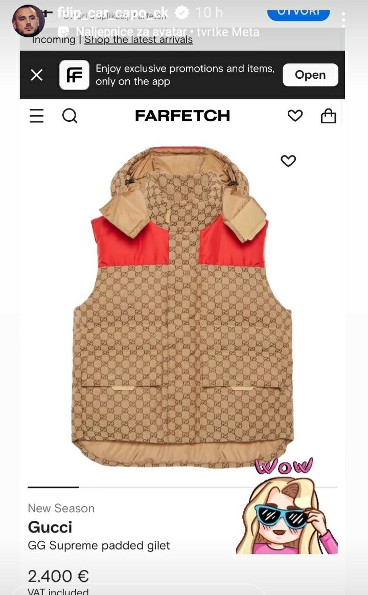 HoykaAlex's tweet photo. Kad Fifija udare kompleksi jer je Cvekla isla u Rim po garderobu. Pa se onda peckaju preko storija. On stavio gucci prsluk a ona prvi stori bezz gucci loga,drugi gucci naknadno ubacila zbog njegovog storija. Dzaba onoj krpi sve,ovi ne mogu jedno bez drugog #elita7 #zadruga7 https://t.co/gnYR5Qm6Rl