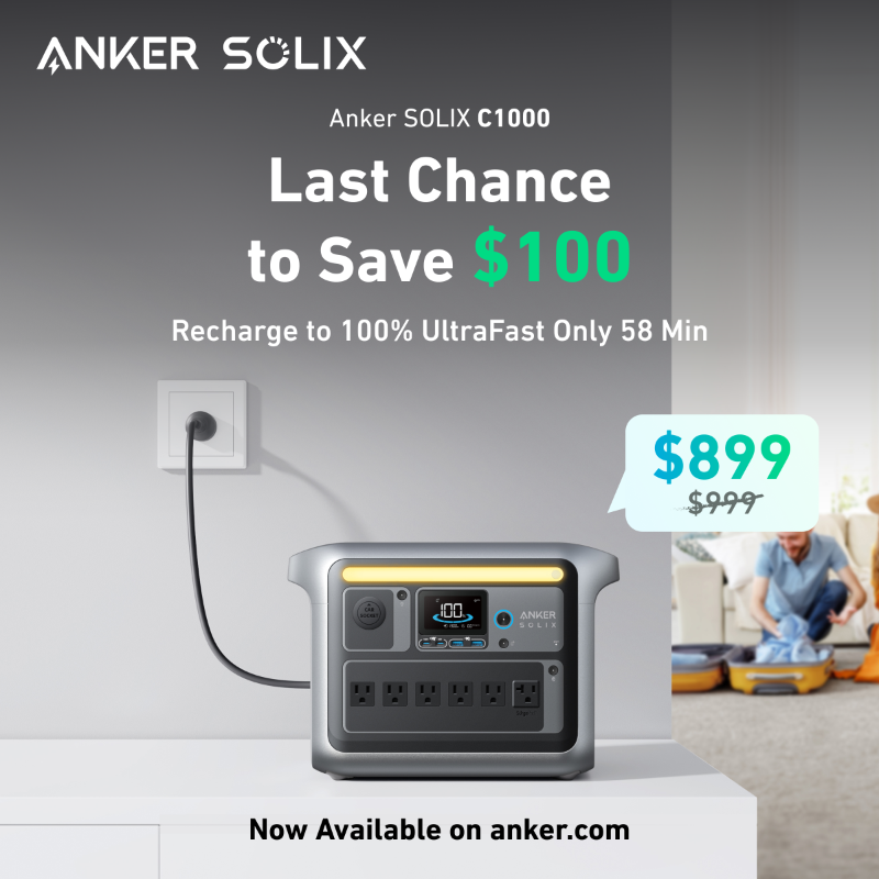 Anker Solix C1000 Portable 1056Wh