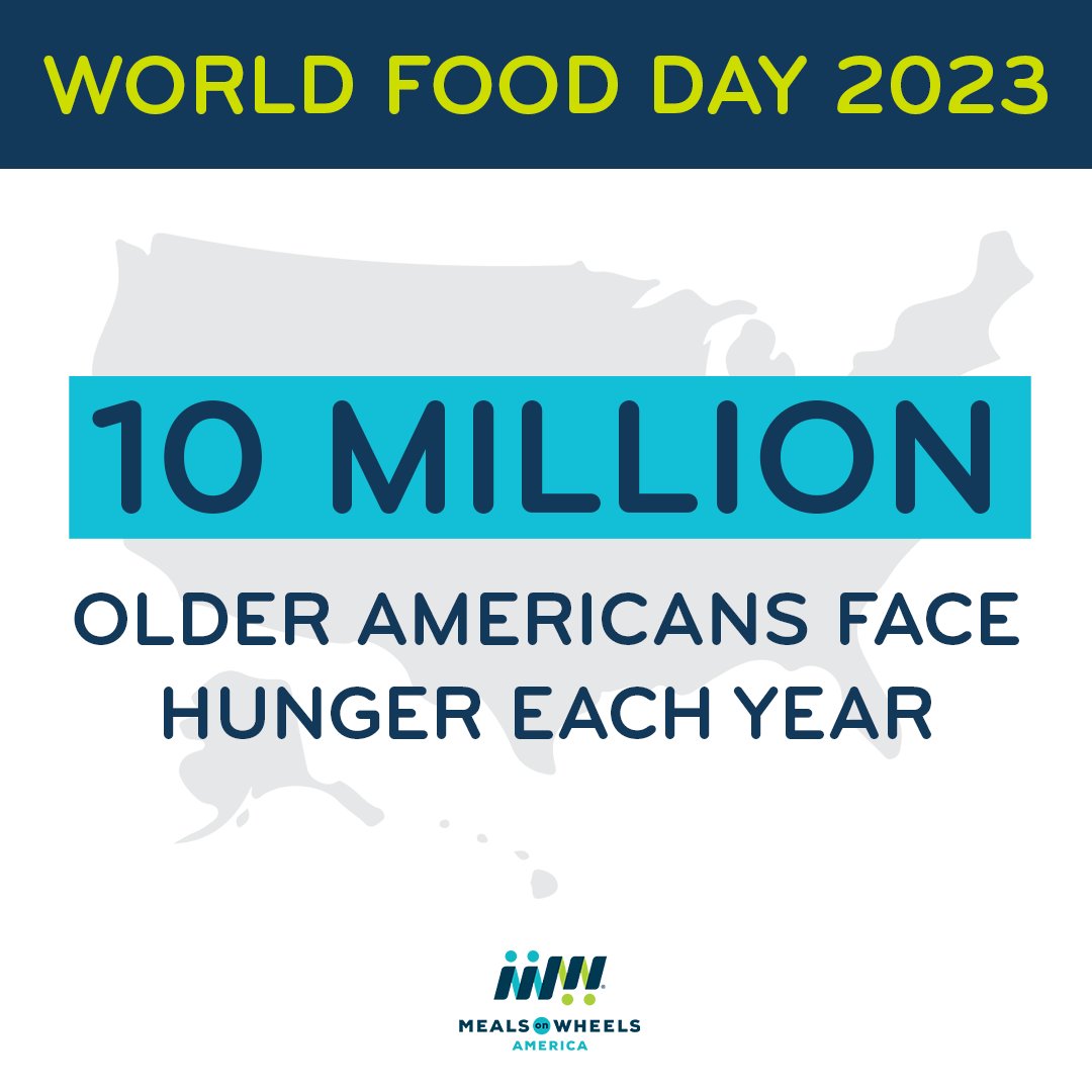 It’s #WorldFoodDay! Did you know that a staggering 10 million seniors face hunger each year? Thanks to the generosity of @FoodLion Feeds, every donation will go three times as far to end senior hunger – up to $25,000! You can give this World Food Day here: mealswhls.org/WFD23