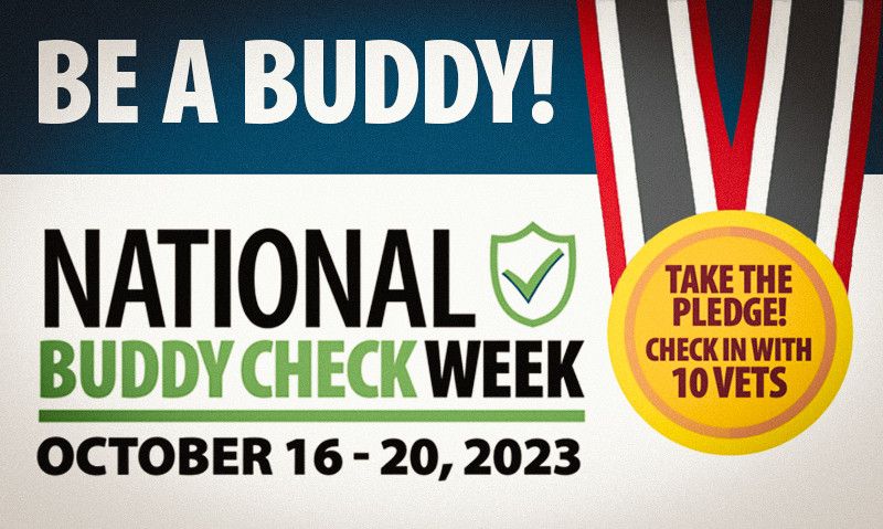 The <a href="/DeptVetAffairs/">Veterans Affairs</a> kicks off its 1st National #BuddyCheckWeek today. The American Legion, which began its own #BuddyCheck program in 2019, is teaming w/ VA for a webinar at 1PM ET TODAY to highlight the importance of making connections during the week. legion.org/buddycheck/260…