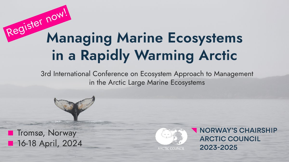 ❗Register now for the 3rd International Conference on the Ecosystem Approach to Management 📅16-18 April 2024 📍Tromsø, Norway Explore pathways for holistic approaches to managing the fast-changing Arctic marine ecosystem. More info & registration here ow.ly/5SNA50PX08x