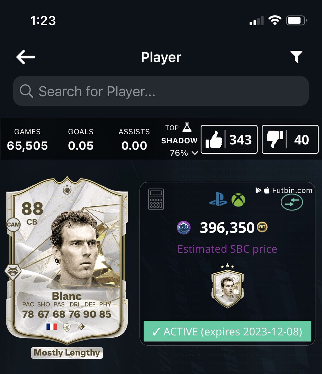 FUTSolar's tweet image. Blanc looks like very good value! 👀

Not sure if anyone has fodder left though 😅

Definitely tempting, great for chem, but with how juiced these promo cards have been, he may quickly become irrelevant 

Will you be completing? ⬇️💭