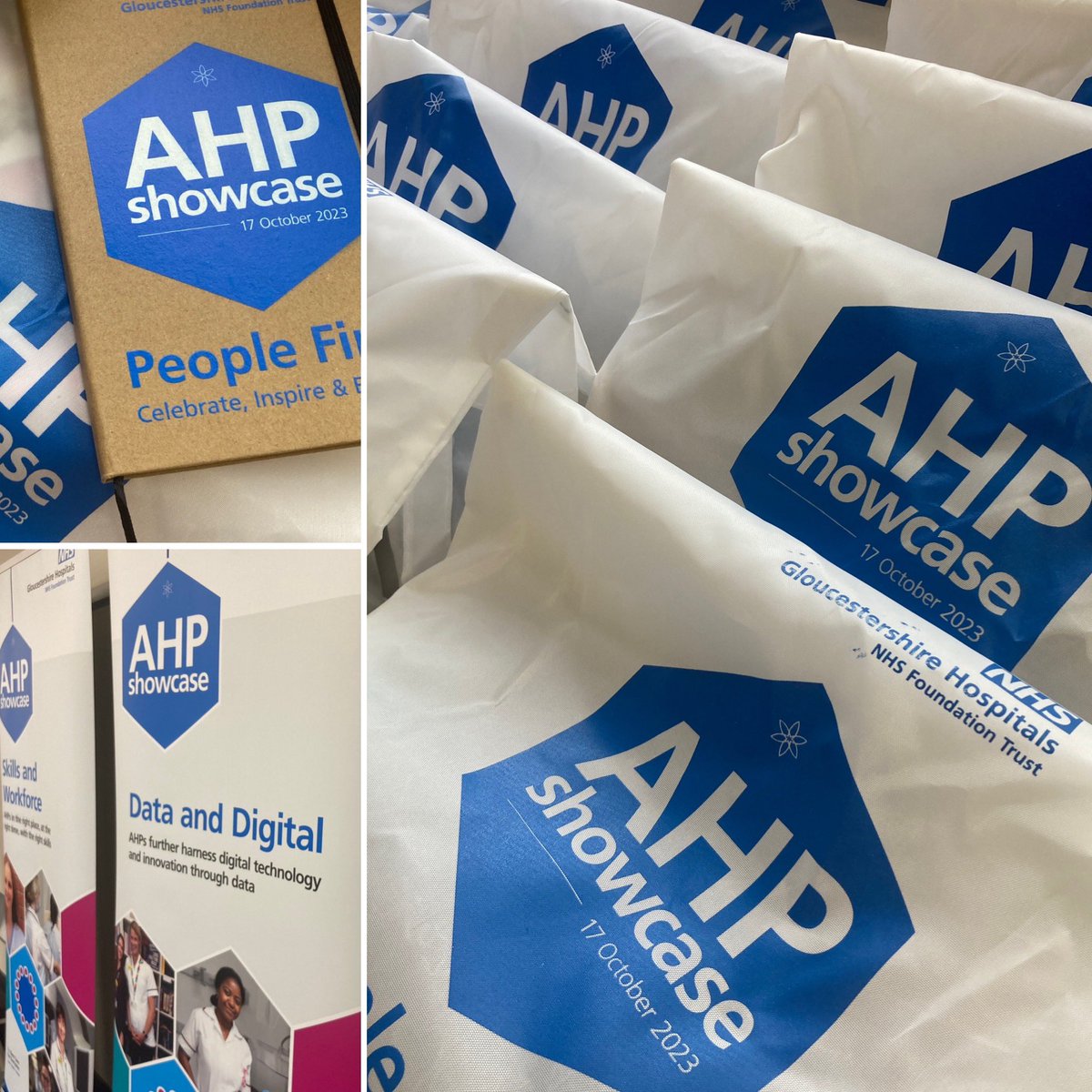 Setting up for the #AHPShowcase tomorrow! AHPs and AHP Support Workers, if you haven’t registered, don’t worry, you can still drop into Sandford Education Centre between 9am and 1pm tomorrow 17 October #AmazingAHPs