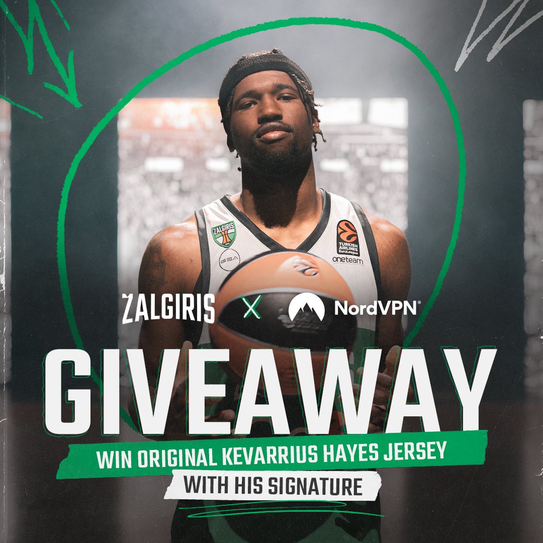 Together with our partner @NordVPN, we have a gift for you. We’re giving away Kevarrius Hayes jersey with his signature. ✍️ Giveaway rules: 1. Follow @bczalgiris & @NordVPN. 2. Tag a friend who should also participate. 3. Repost this post on your feed.