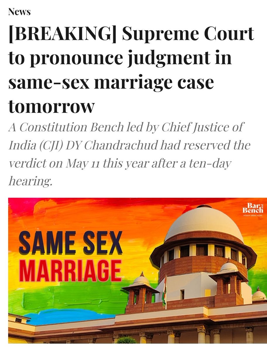 Anxiously awaiting tomorrow’s landmark Supreme Court verdict on #samesexmarriage 

🌈 A favourable decision could finally put an end to years of stigma and inequality.

Here’s hoping for a historical step forward in the name of love and justice!

#LoveIsLove  #SupremeCourt
