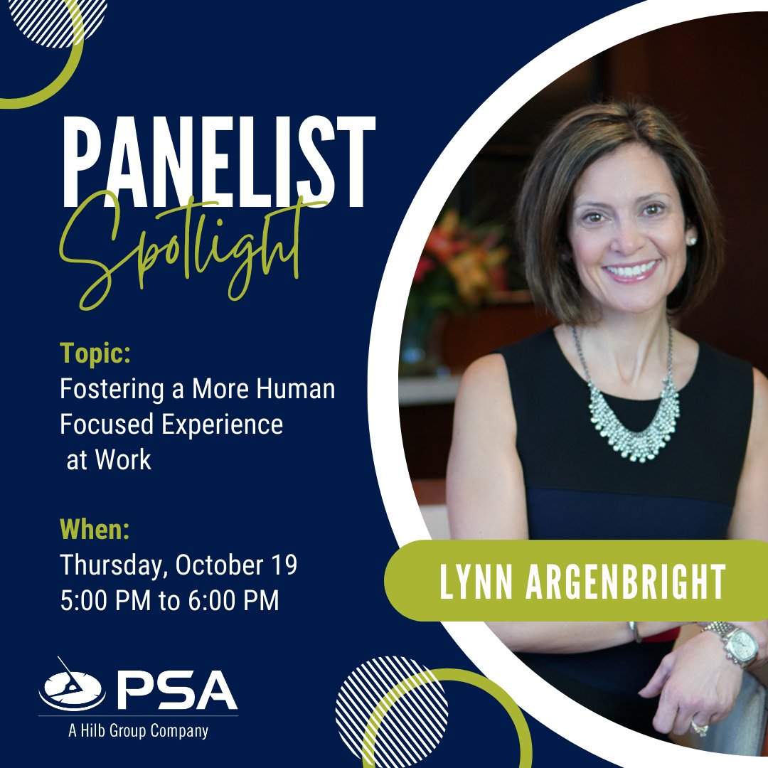 PSAFinancial's tweet image. Recruiting #toptalent is more competitive than ever! Don't miss Lynn Argenbright as she joins a panel of experts to discuss the significance of the 'human experience at work' and its transformative impact on organizations. Register today: bit.ly/45CumNM #EmployeeBenefits