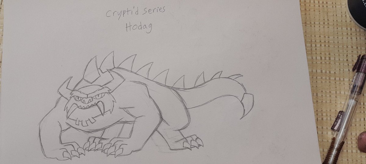 Quintonhale6's tweet photo. Cryptid series, the hodag #cryptozoology #cryptidcreature #cryptids #hodag https://t.co/BBC3h3Iese