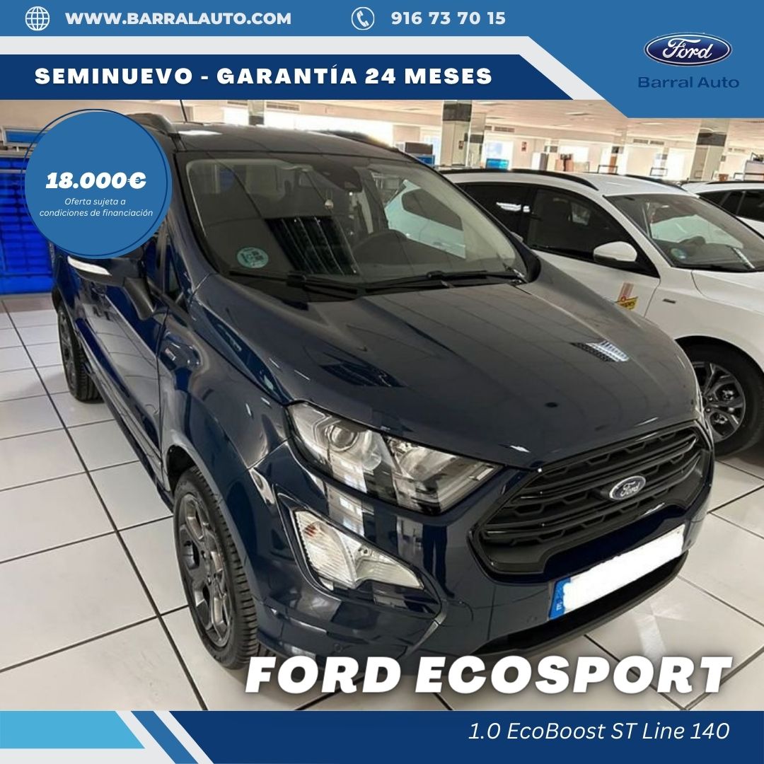 BarralAutoFord's tweet photo. Descubre la aventura en cada rincón de la ciudad con nuestro Ford EcoSport Seminuevo 🚙 

En #barralauto tenemos este #FORD #ecosport  #seminuevo por tan solo 18.000€ y 24 m de garantía.

Ven a descubrirlo a 📍 Av. dela Cañada, 48 Coslada (Madrid) o 📲 llámanos al 916 73 70 15 https://t.co/OxdJUg4fRI