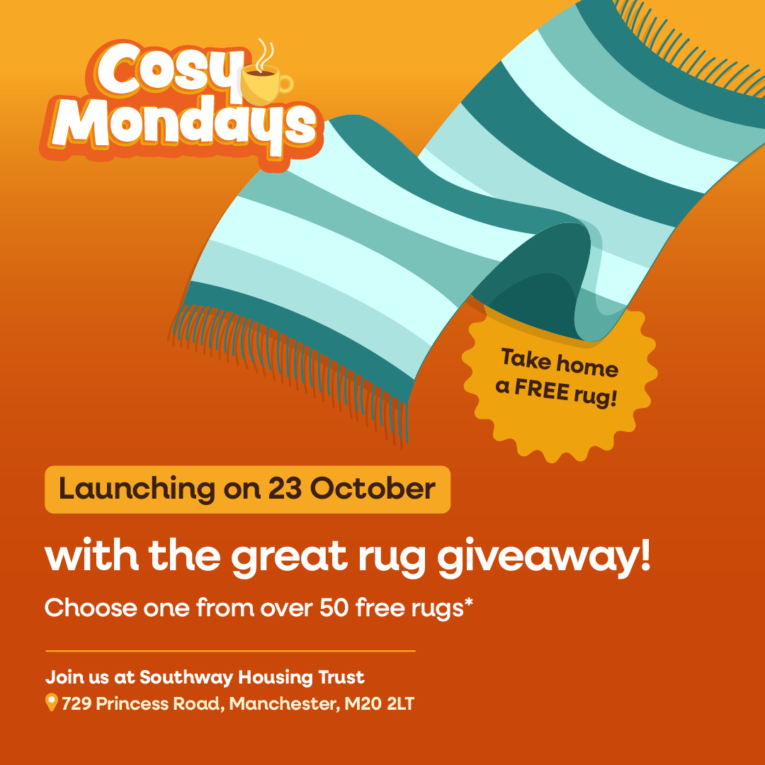 SouthwayHousing's tweet photo. With the weather getting colder we’re inviting local people to come and enjoy a warm and friendly space at our Southern Gate offices every Monday between 10.30am and 1.30pm, starting on Monday 23 October.
More details on our website - https://t.co/h0IqVFbMlo https://t.co/3OvUFufAHr